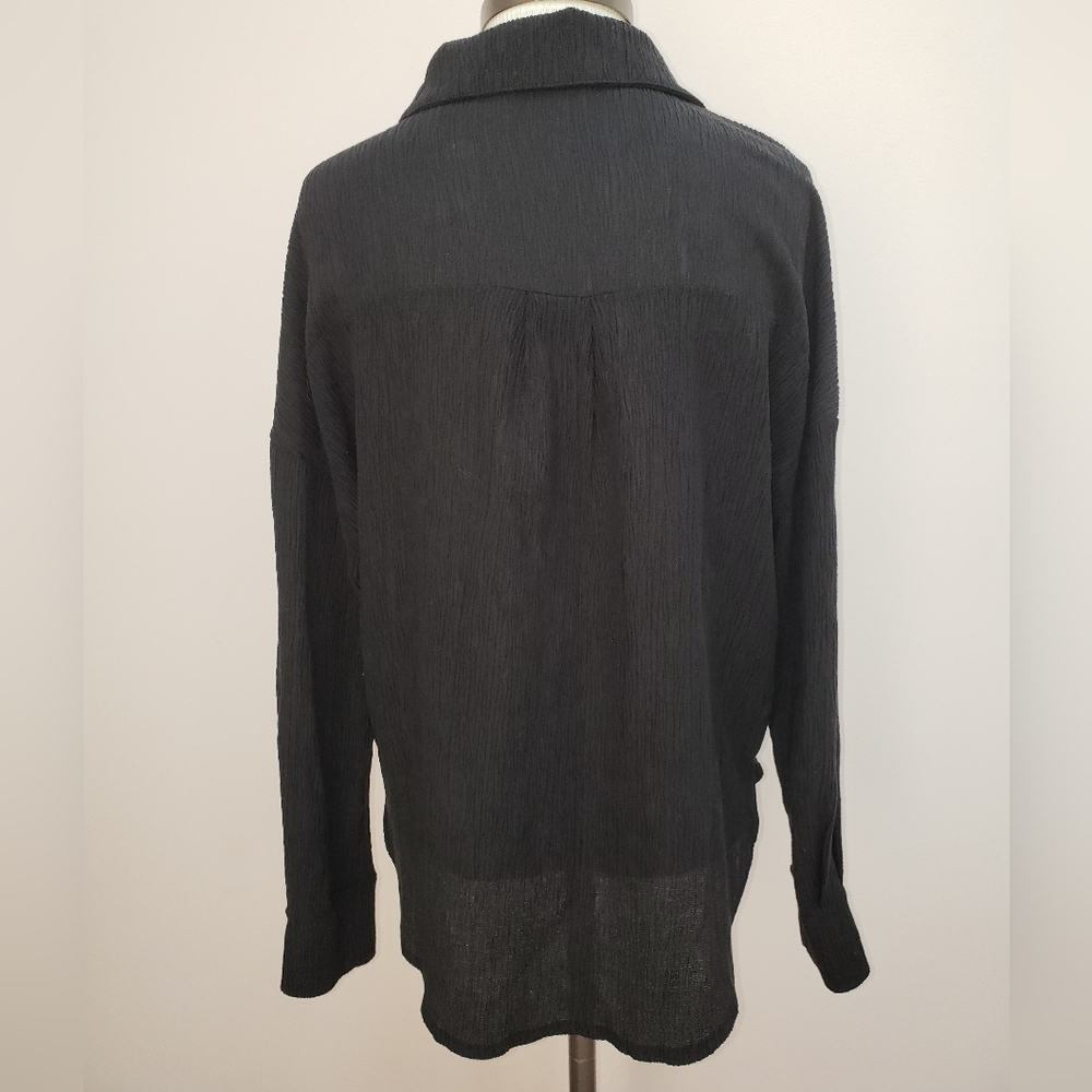 Mango Textured Drop Shoulder Button-Front Shirt, … - image 2